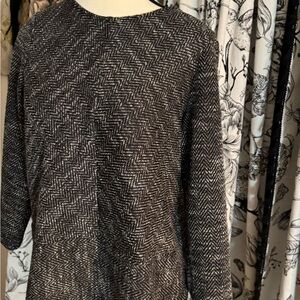 Liz Claiborne Men's Herringbone Sweater in Black and Gray